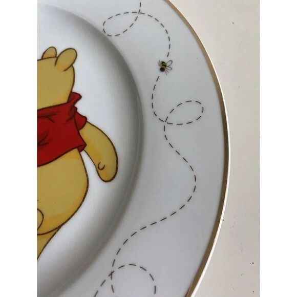 Disney Winnie The Pooh 10.5” Ceramic Dinner Plate Spring Days Flowers NEW - Picture 3 of 9